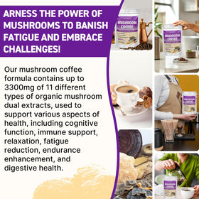 Café aux champignons Syokupoe avec une cuillère