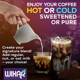 Café aux champignons WIXAR NATURALS avec des accessoires de café