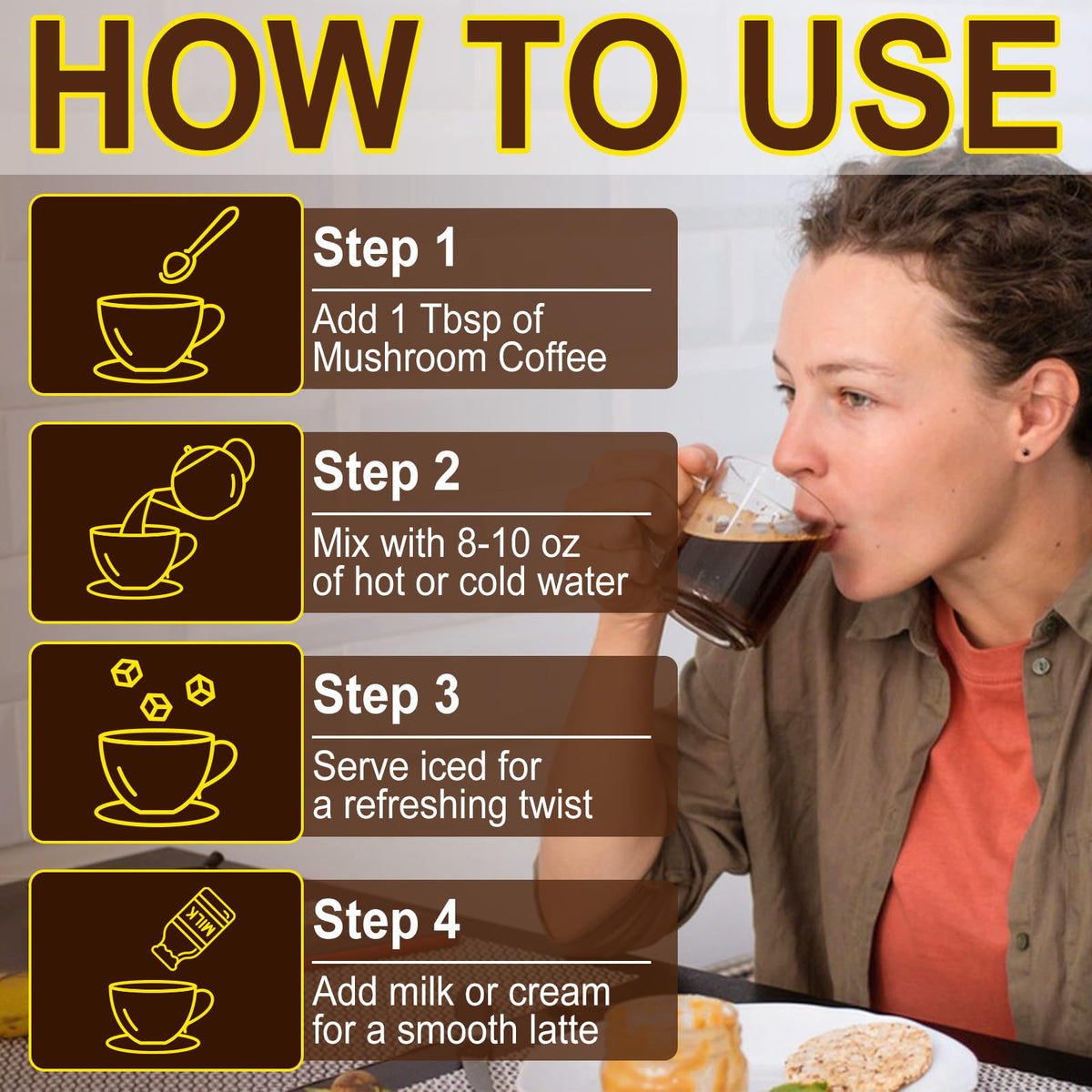 Café aux Champignons WLCTJIAYOU 235g avec lait