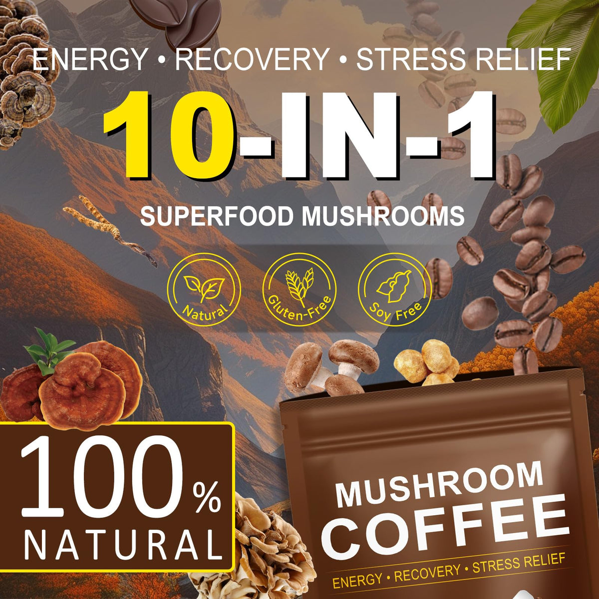 Café aux Champignons WLCTJIAYOU 235g en préparation glacée