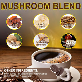 Café aux Champignons WLCTJIAYOU 235g préparation dans une tasse