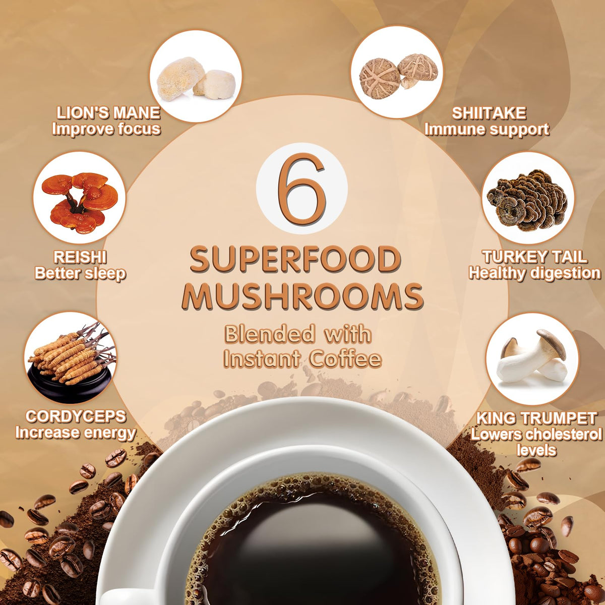 Café Champignon Balincer 331g tasse de café