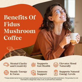 Café Champignon Fidus 16 en 1 avec une vue de côté
