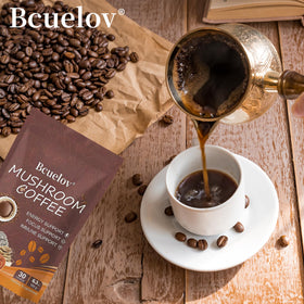 Café champignon instantané Bcuelov avec glaçons pour une boisson rafraîchissante