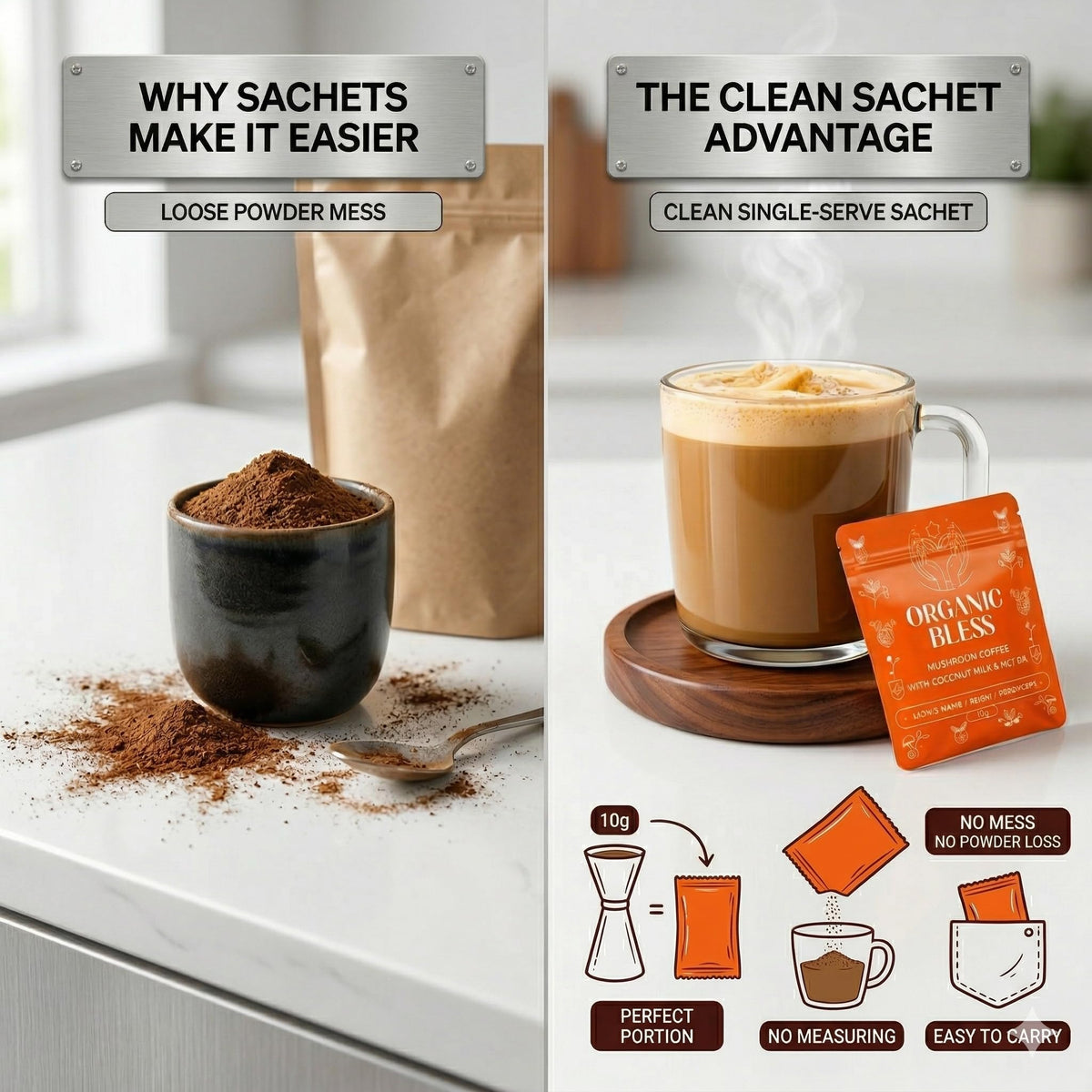 Café champignon Organic Bless avec noix de coco