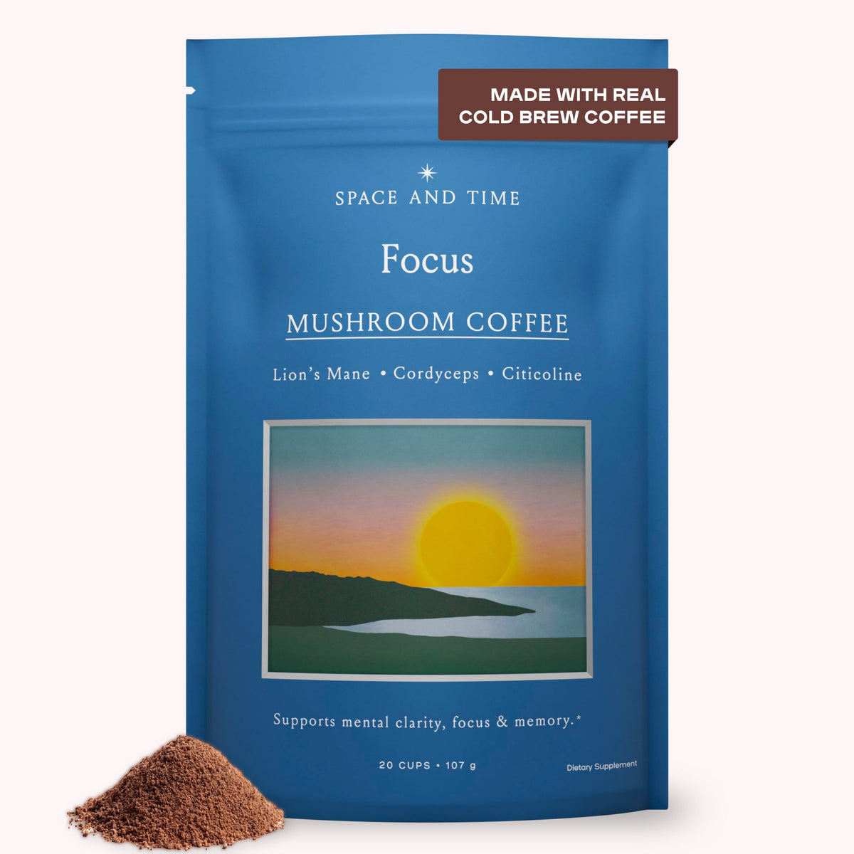 Café Champignon SPACE AND TIME paquet de 20 tasses vue avant
