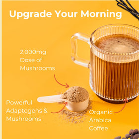 Café de champignon bio Shroovy préparé dans une tasse
