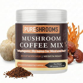 Café Instantané PureShrooms 100g avec emballage avant