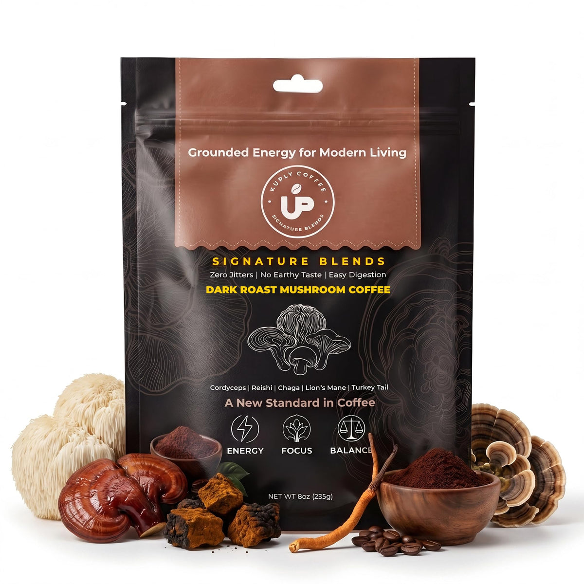 Café Noir aux Champignons Kuply Coffee 231g - vue avant