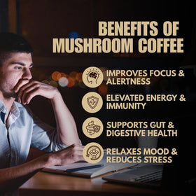 Café Spark Mushroom Coffee glacé dans un verre