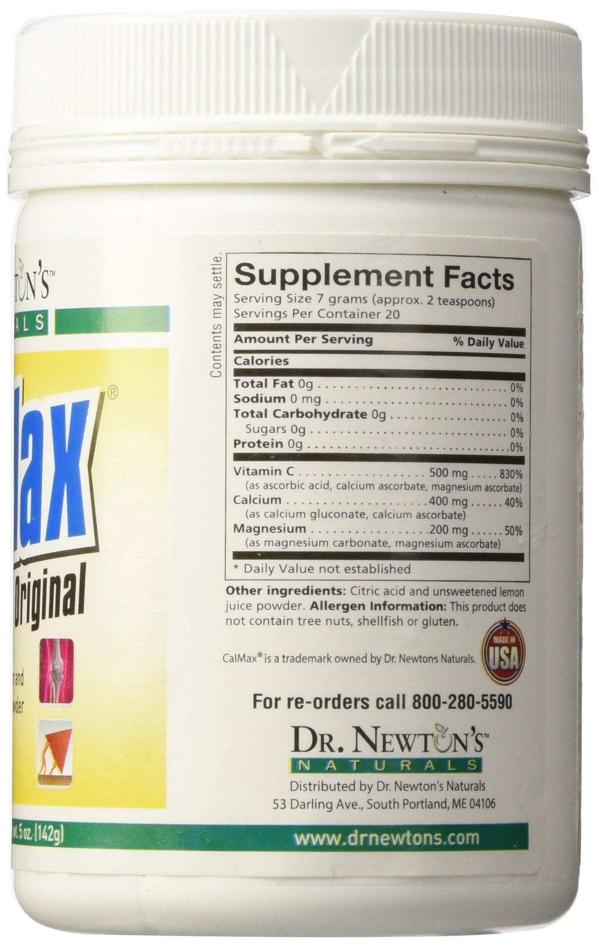 Cal-Max CalMax Calcium Magnésium Vit C 191g emballage