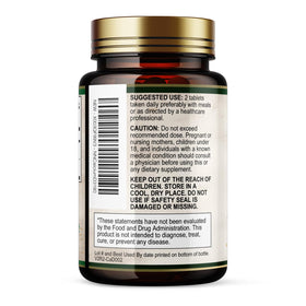 Calcium 1200 mg avec Vitamine D3 Nature's Nutrition - vue de l'arrière du flacon