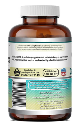 Calcium Citrate 1000 Mg Amazing Nutrition sur une table en bois