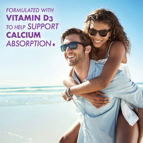Calcium Citrate BlueBonnet avec Vitamine D3, comprimés en gros plan