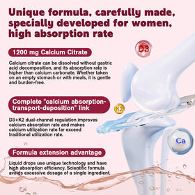 Calcium citrate liquide versé dans un verre d'eau