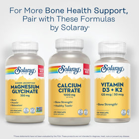 Calcium Citrate SOLARAY 1000 mg, 275 VegCaps avec un verre d'eau