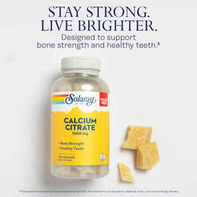 Calcium Citrate SOLARAY 1000 mg, 275 VegCaps vue de côté