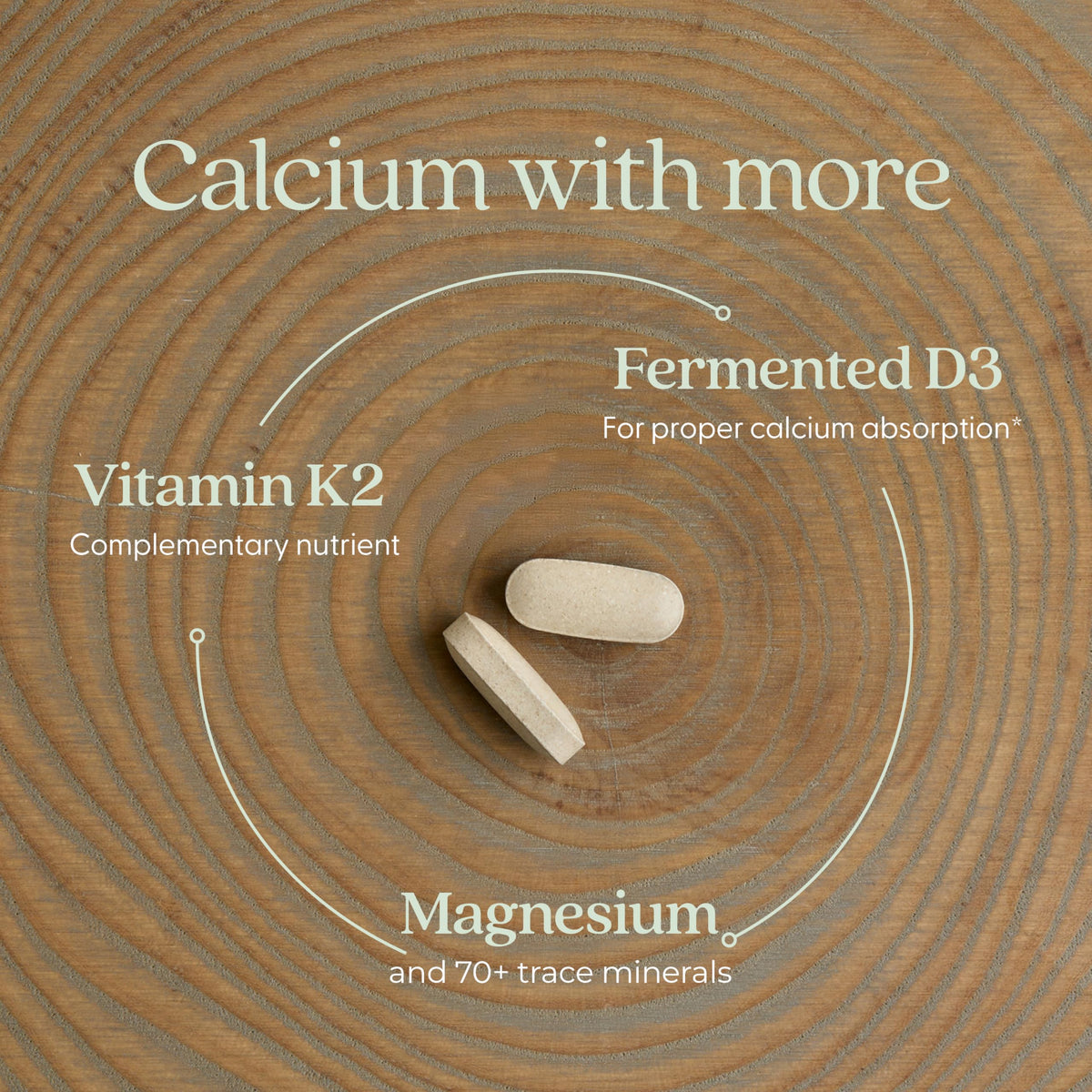Calcium Végétal Bio New Chapter en gros plan sur l'étiquette