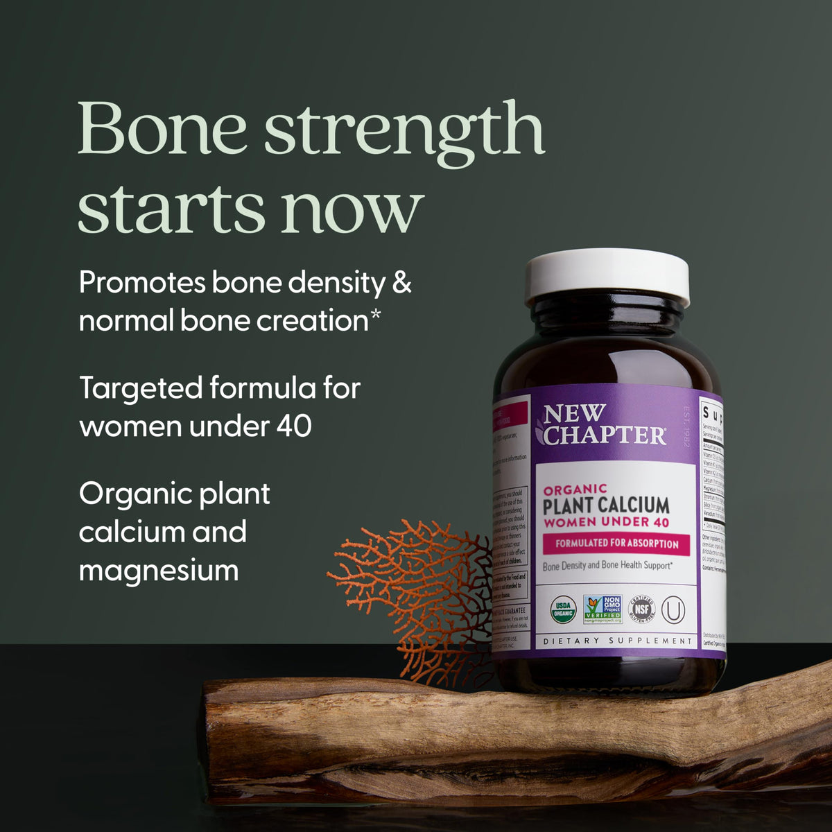 Calcium Végétal Bio pour Femmes, présentation des comprimés