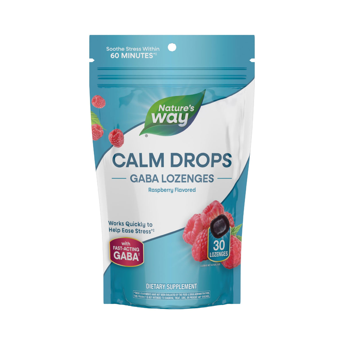 Calm Drops de Nature's Way 30 pastilles emballées individuellement