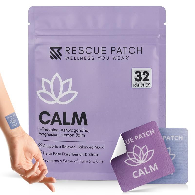 Calm Patches Rescue Patch avec Ashwagandha, emballage avant