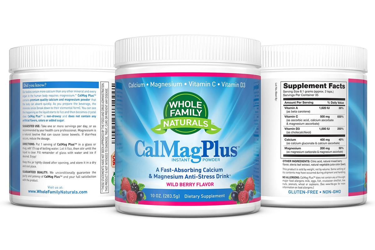 CalMag Plus en préparation avec un jus naturel