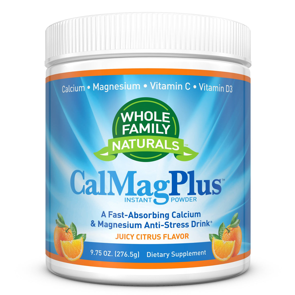 CalMag Plus Poudre de Calcium et Magnésium 331g vue de face