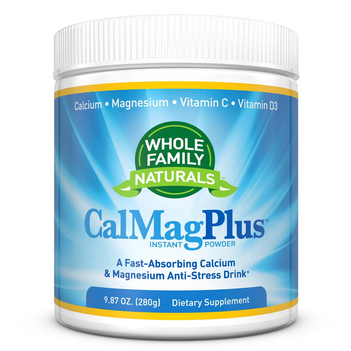 CalMag Plus Poudre de Calcium Magnésium 340g vue de face