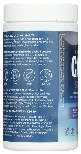 Calmful Sleep de Natural Vitality 200g en vue de dos