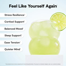 Calming Co. Ü daily wellness 2.0 Mélange en Poudre Citron Vert présentation des sachets