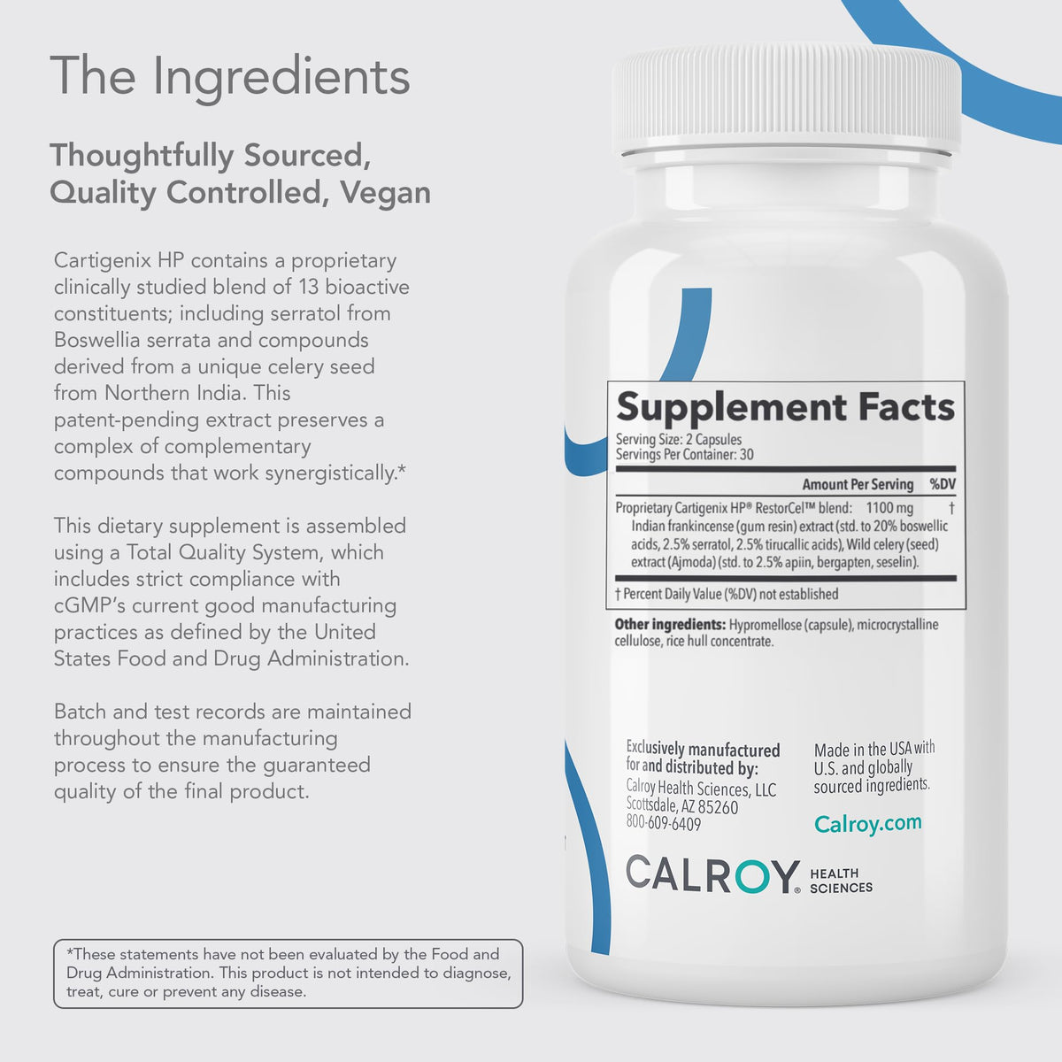 Calroy Cartigenix HP capsules avec une cuillère pour dosage