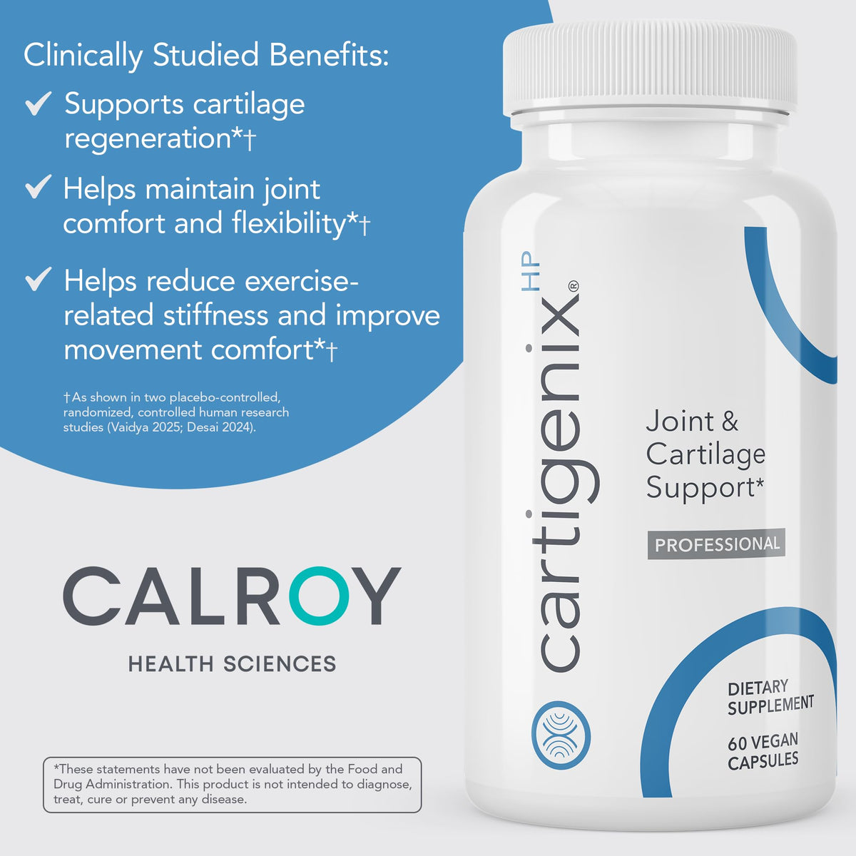 Calroy Cartigenix HP capsules végétaliennes sur fond blanc