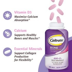Caltrate 600 Plus D3 comprimés avec bol de vitamine D