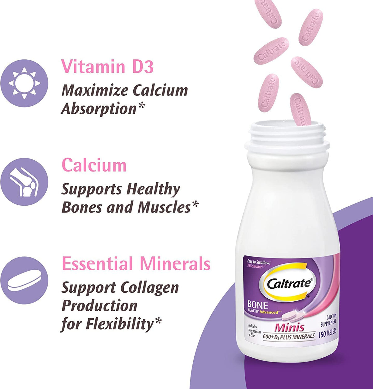 Caltrate Compléments Minéraux vue de côté du produit
