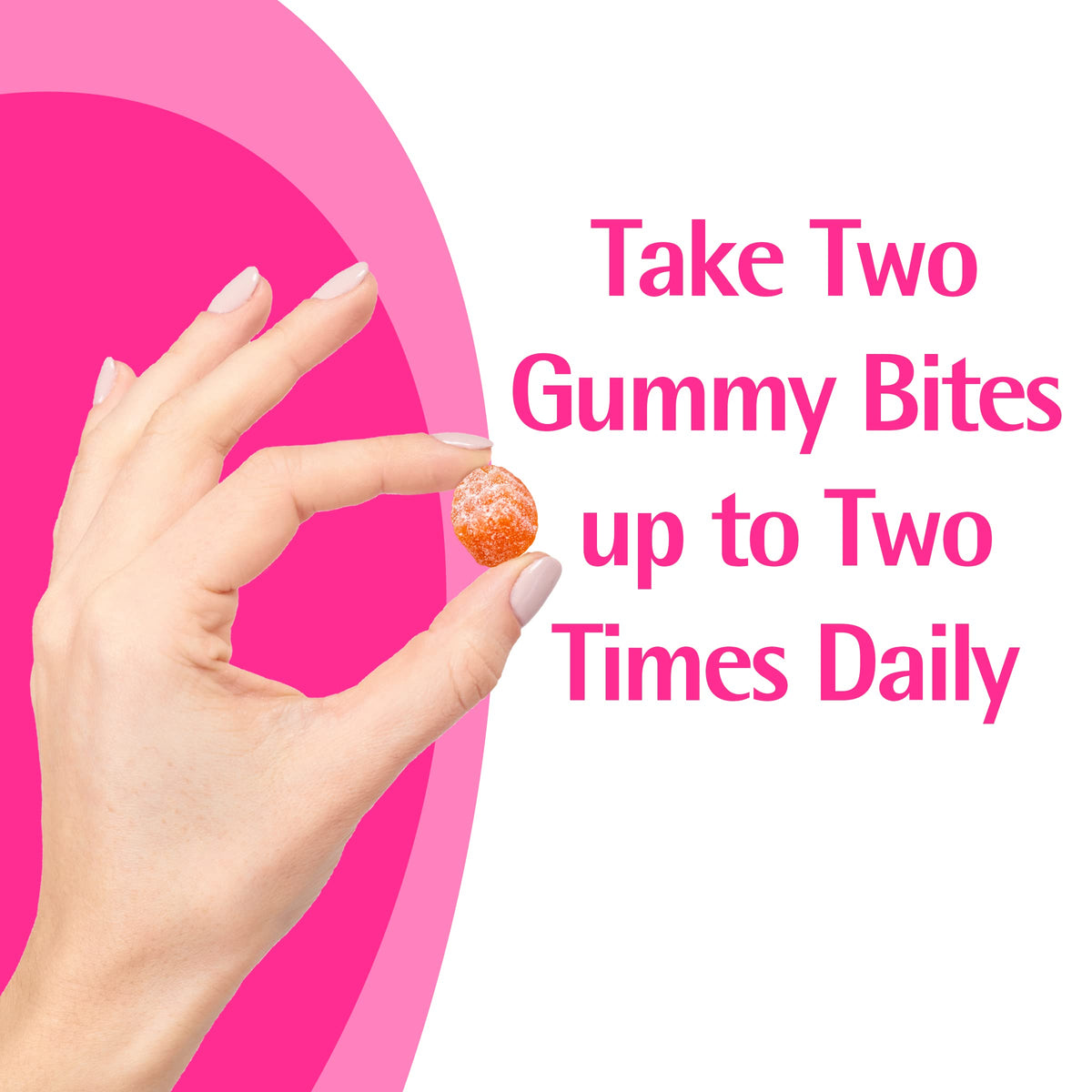 Caltrate Gummy Bites en gros plan montrant la texture des gommes
