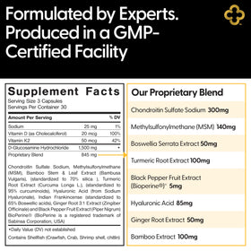 Campio Joint Support 1500mg Glucosamine sur une table