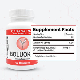 Canada RNA Boluoke gélules arrière avec ingrédients