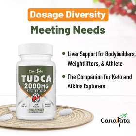 Canarata TUDCA 2000 mg comprimés sur une surface en bois