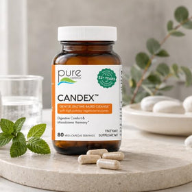 Candex Complément Alimentaire avec verre d'eau à côté