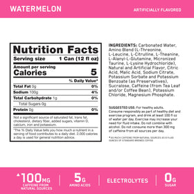 Canette de boisson hydratante pétillante Optimum Nutrition, vue de face