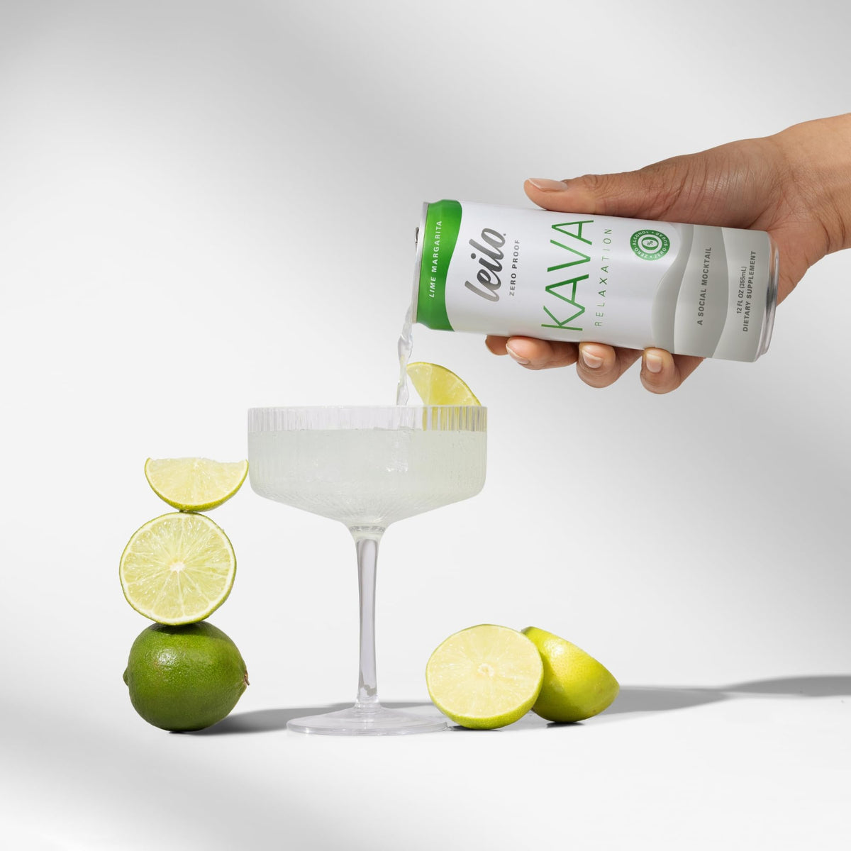 Canette de mocktail Kava LEILO avec goût de citron vert