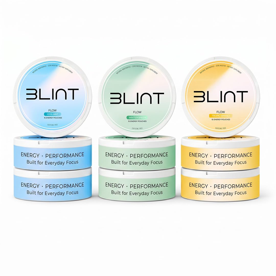 Canette de pouches nootropiques BLINT Flow vue de face