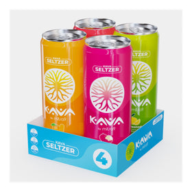 Canette Mitra9 Kava Seltzer vue de face avec étiquette