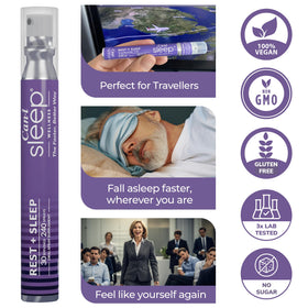 Cani Brands Spray Sommeil 1 mg Mélatonine à côté d'une tasse