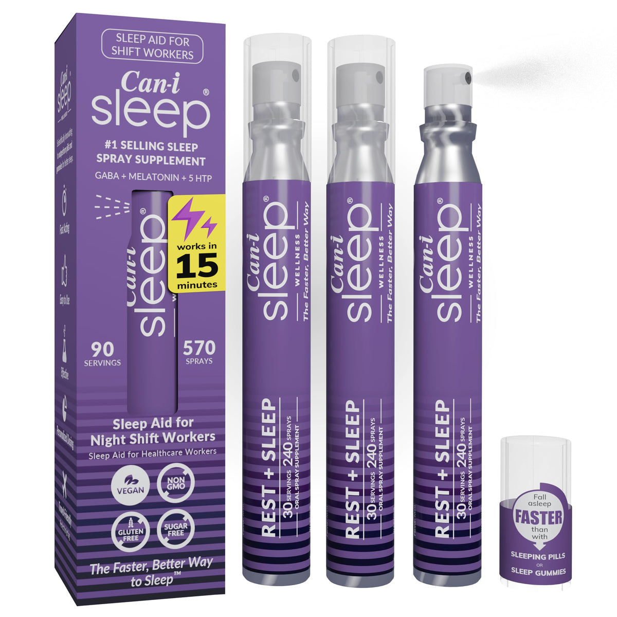 Cani Brands Spray Sommeil 1 mg Mélatonine vue de face