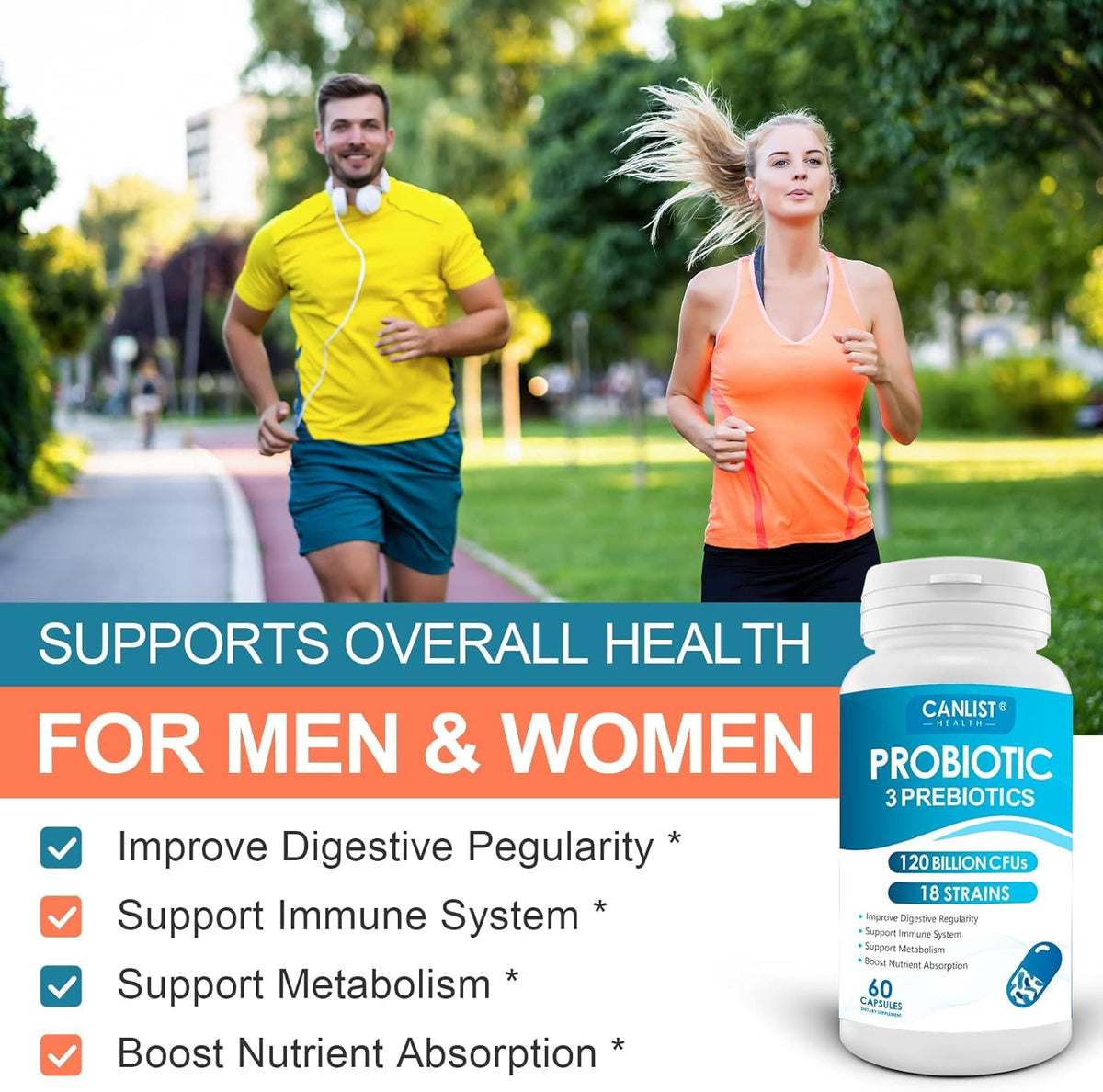 CANLIST Probiotiques avec capsules visibles
