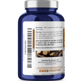 Capacité de 200 capsules de racine de yacon NusaPure
