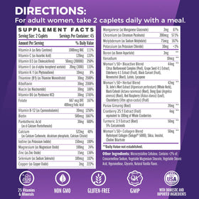 Caplets des multivitamines Ultra 360 pour femmes 50+, gros plan