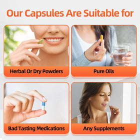 CAPSLogist Capsules Végétales Vides Taille 0 prêtes à remplir