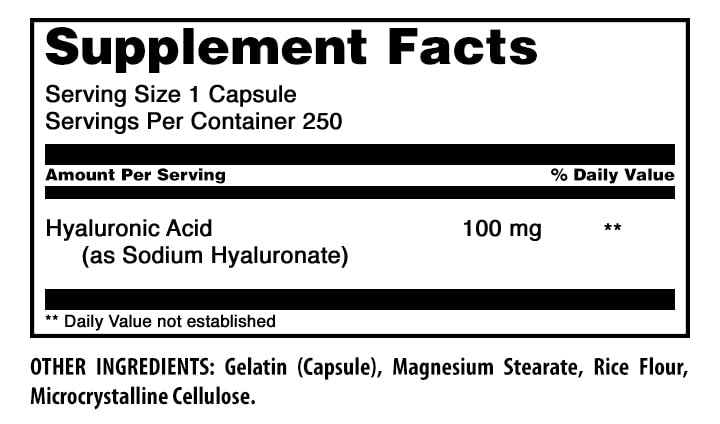 Capsule d'acide hyaluronique Amazing Nutrition